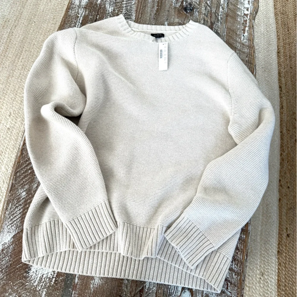 J Crew Organic Cotton Crewneck Sweater